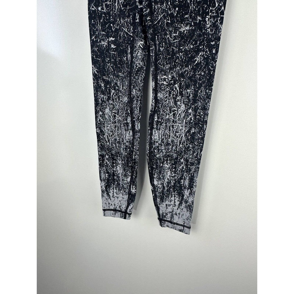 Lululemon Wunder Under Hi-Rise Tight 28" Alouette Alpine White Black Pant Size 4 - Picture 11 of 14